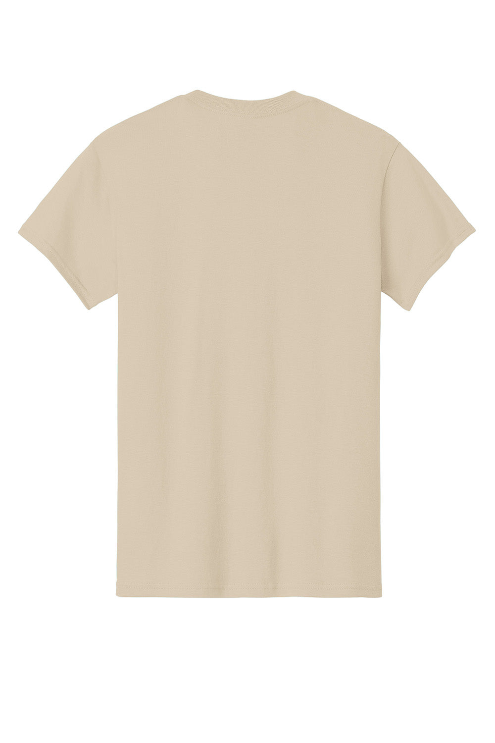 Gildan 5000/G500 Mens Short Sleeve Crewneck T-Shirt Sand Flat Back