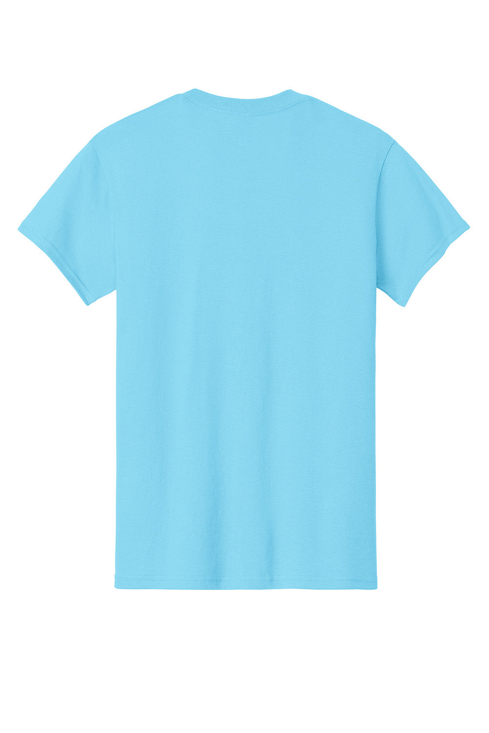 Gildan 5000/G500 Mens Short Sleeve Crewneck T-Shirt Sky Blue Flat Back