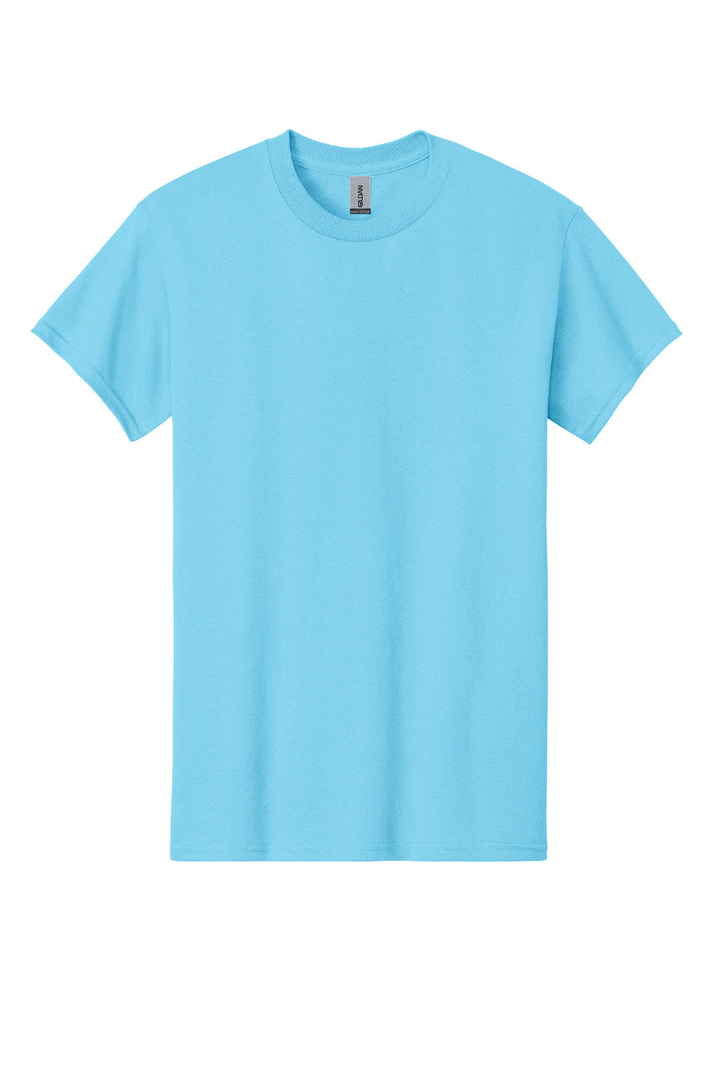 Gildan 5000/G500 Mens Short Sleeve Crewneck T-Shirt Sky Blue Flat Front