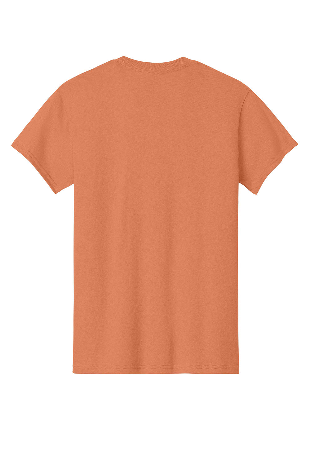 Gildan 5000/G500 Mens Short Sleeve Crewneck T-Shirt Sunset Orange Flat Back