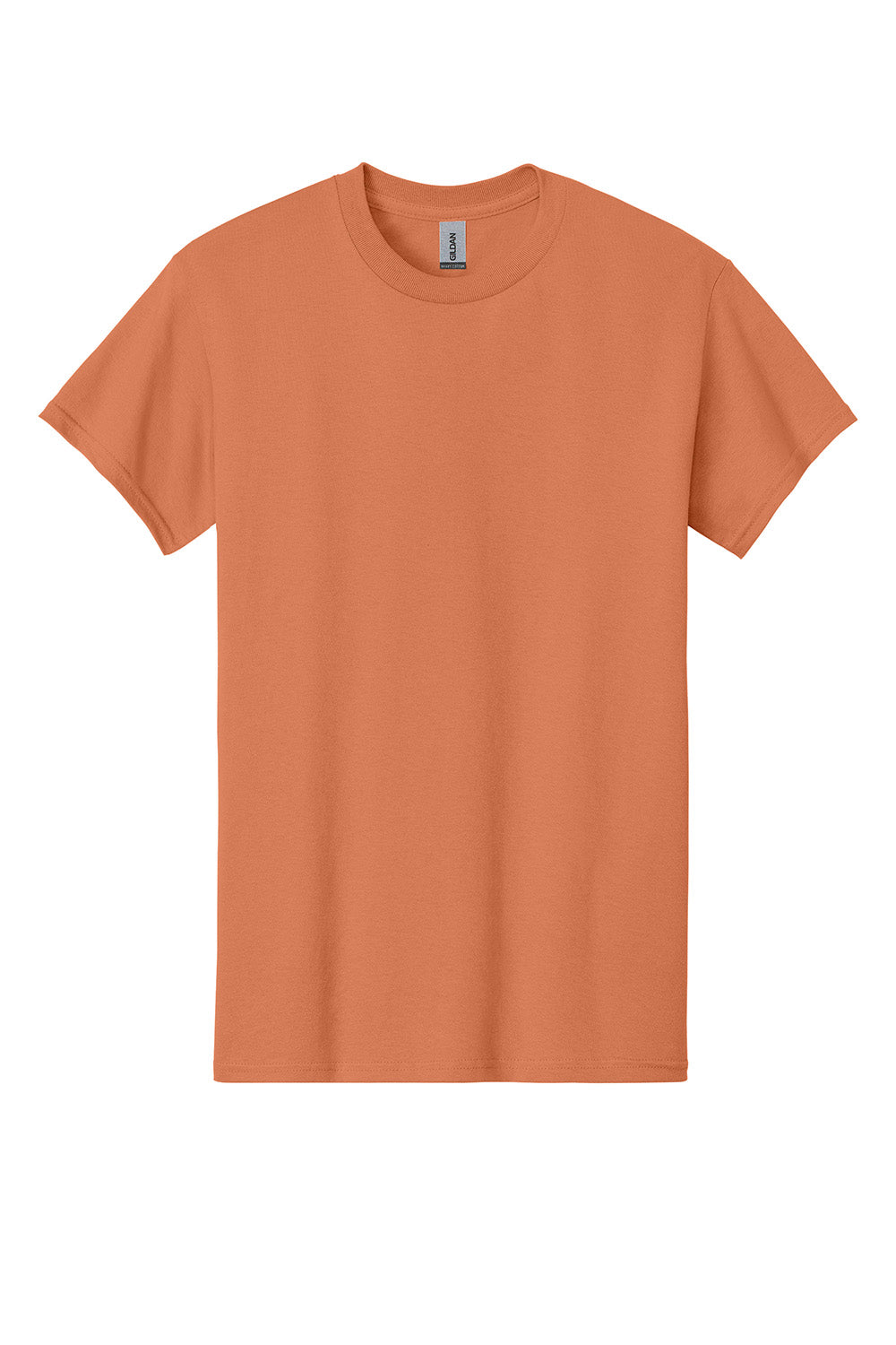 Gildan 5000/G500 Mens Short Sleeve Crewneck T-Shirt Sunset Orange Flat Front