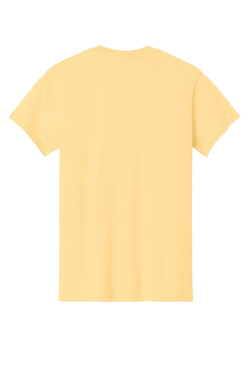 Gildan 5000/G500 Mens Short Sleeve Crewneck T-Shirt Yellow Haze Flat Back