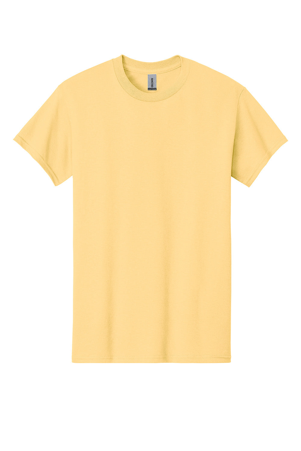 Gildan 5000/G500 Mens Short Sleeve Crewneck T-Shirt Yellow Haze Flat Front