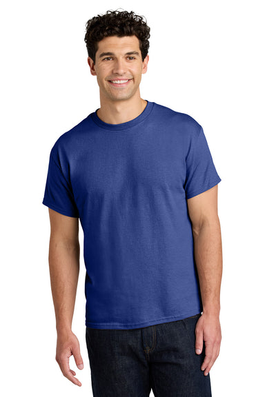 Gildan 5000/G500 Mens Short Sleeve Crewneck T-Shirt Cobalt Blue Model Front