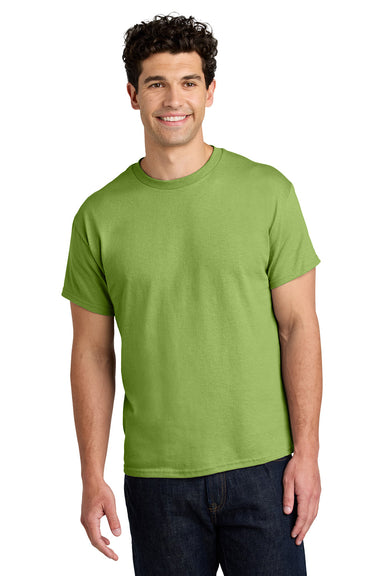 Gildan 5000/G500 Mens Short Sleeve Crewneck T-Shirt Kiwi Green Model Front