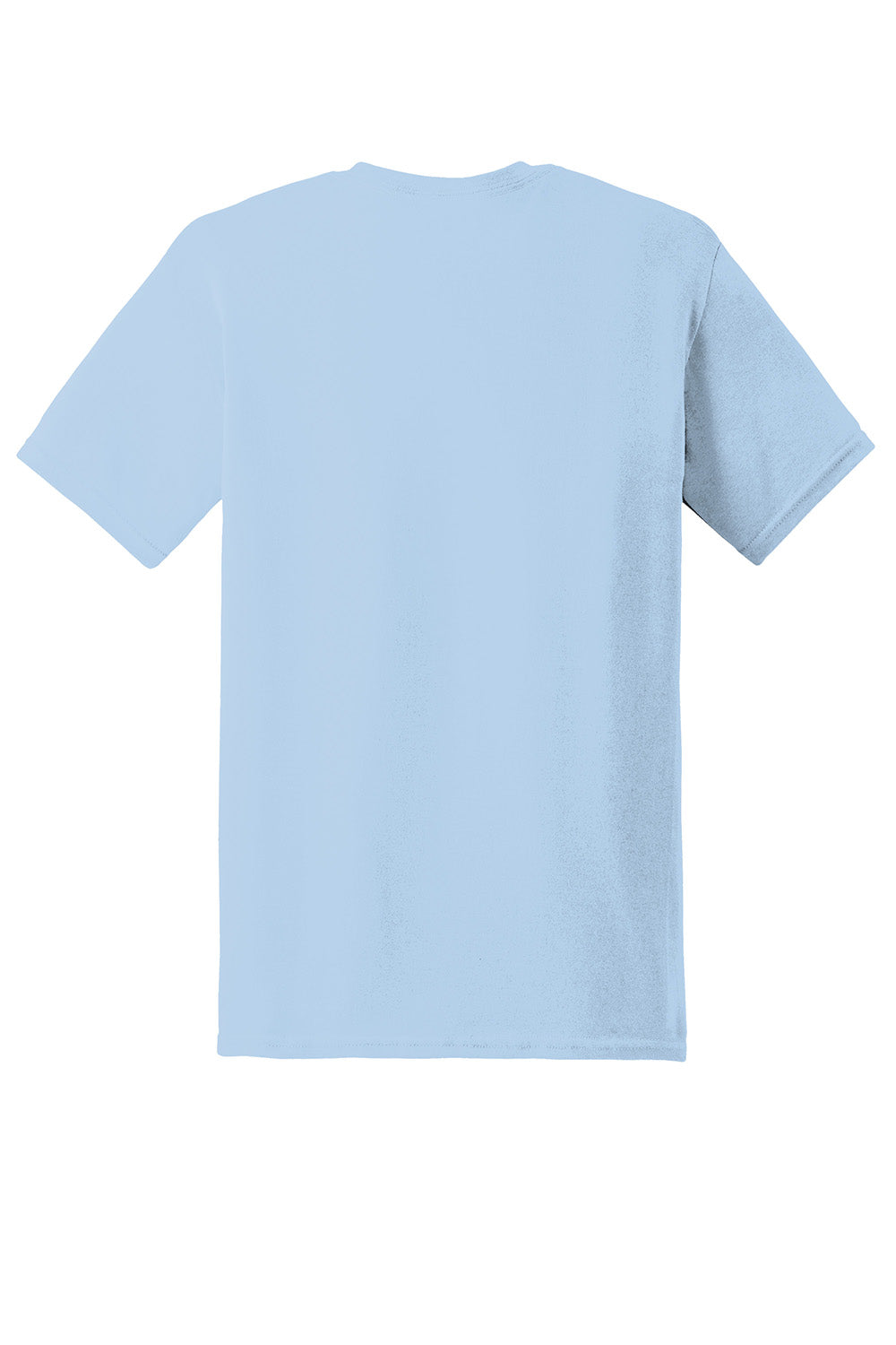 Gildan 5000/G500 Mens Short Sleeve Crewneck T-Shirt Light Blue Flat Back