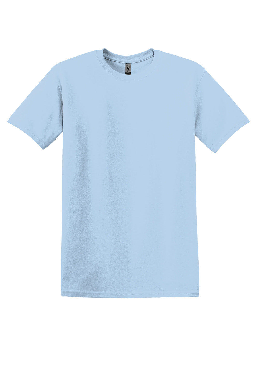 Gildan 5000/G500 Mens Short Sleeve Crewneck T-Shirt Light Blue Flat Front