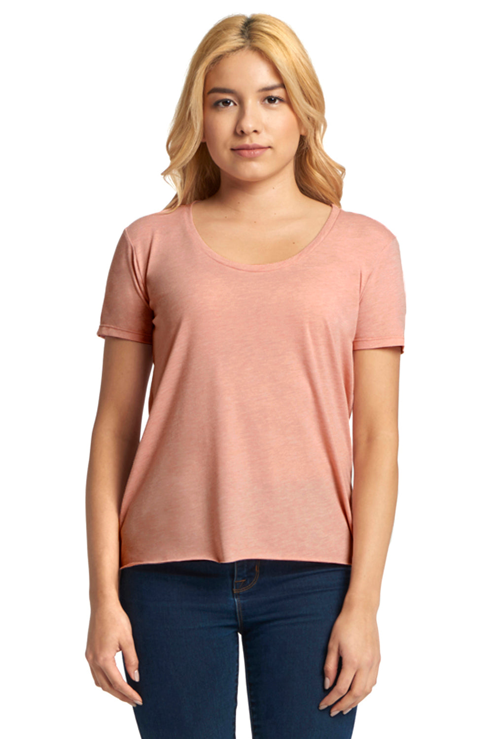 Next Level NL5030/5030 Womens Festival Short Sleeve Crewneck T-Shirt Desert Pink Model Front