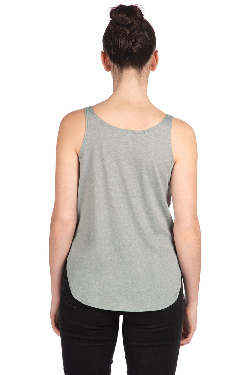 Next Level 5033 Womens Festival Tank Top Heather Grey Model Back