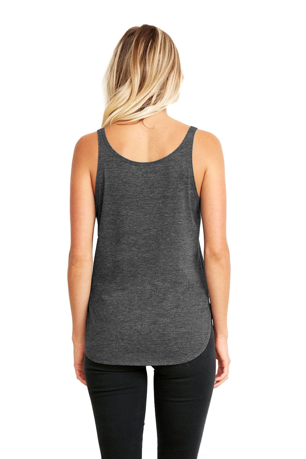 Next Level 5033 Womens Festival Tank Top Charcoal Grey Model Back