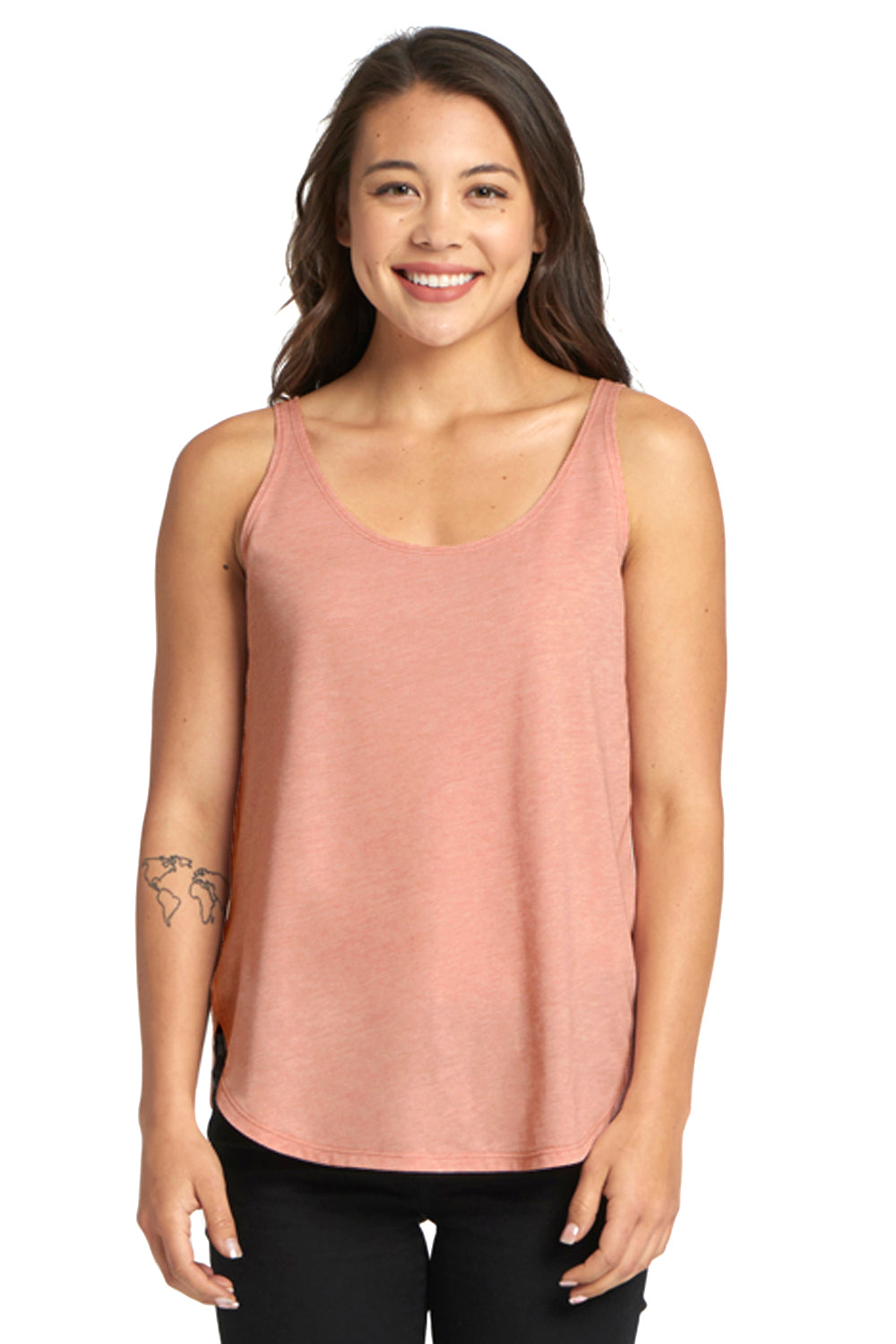 Next Level 5033 Womens Festival Tank Top Desert Pink Model Front