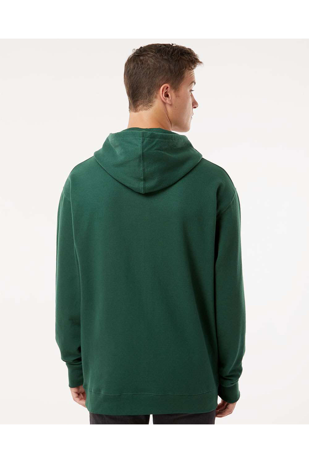 Independent Trading Co. SS4500 Mens Hooded Sweatshirt Hoodie Forest Green Model Back