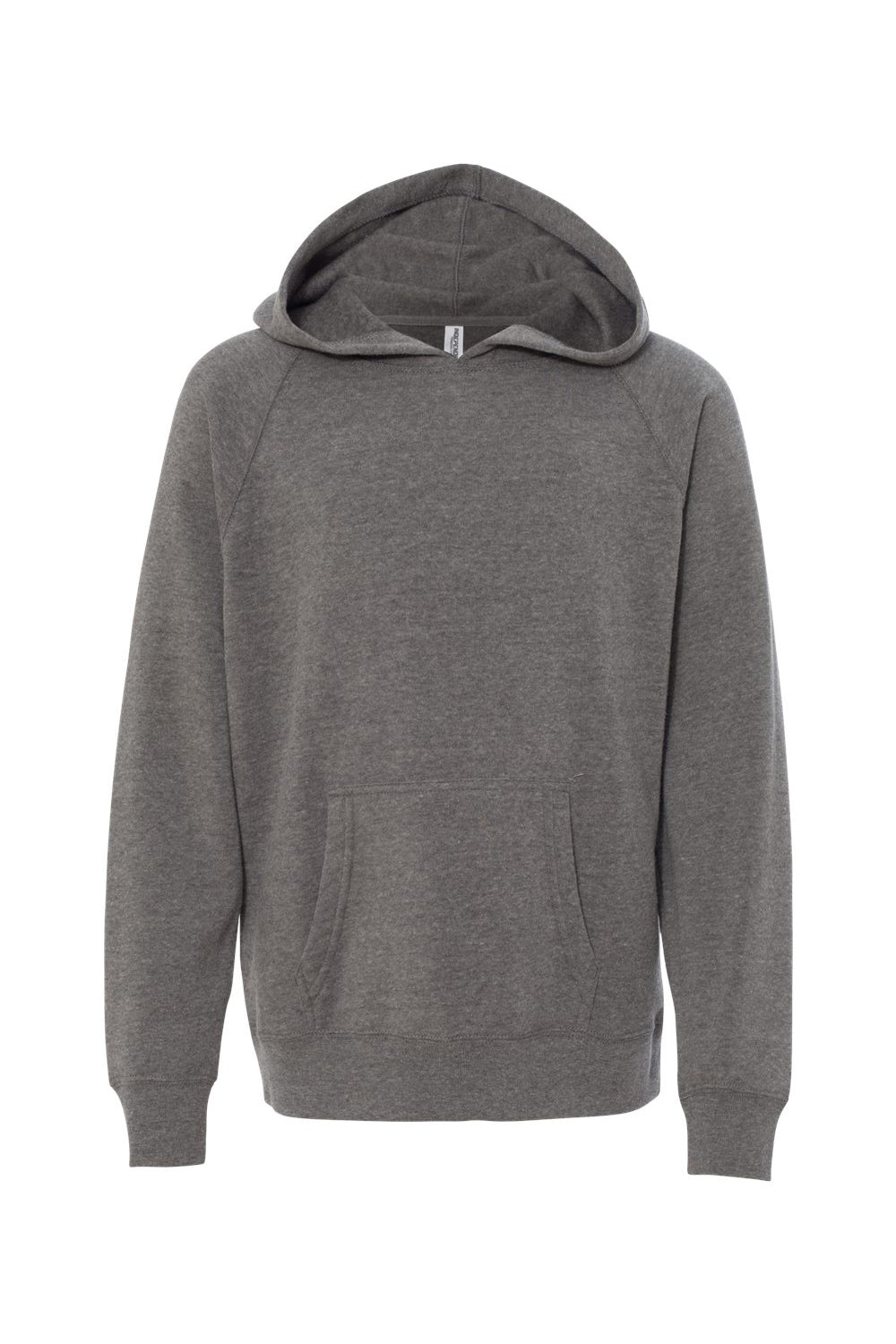 Independent Trading Co. PRM15YSB Youth Special Blend Raglan Hooded Sweatshirt Hoodie Nickel Grey Flat Front