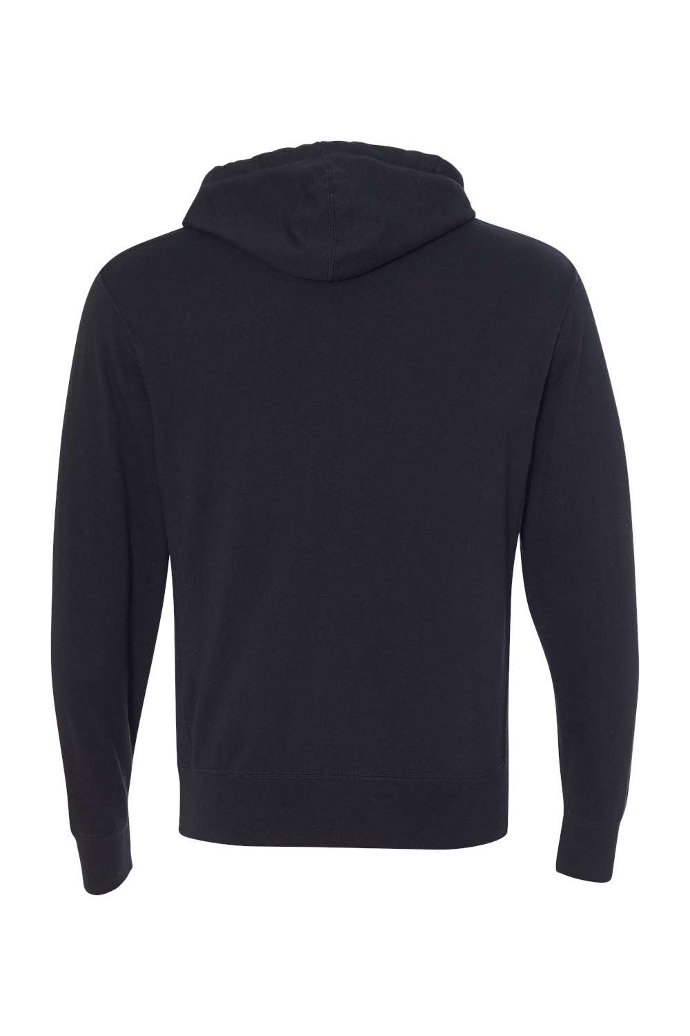 Independent Trading Co. PRM90HT Mens French Terry Hooded Sweatshirt Hoodie Black Flat Back