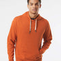 Independent Trading Co. Mens French Terry Hooded Sweatshirt Hoodie - Heather Burnt Orange