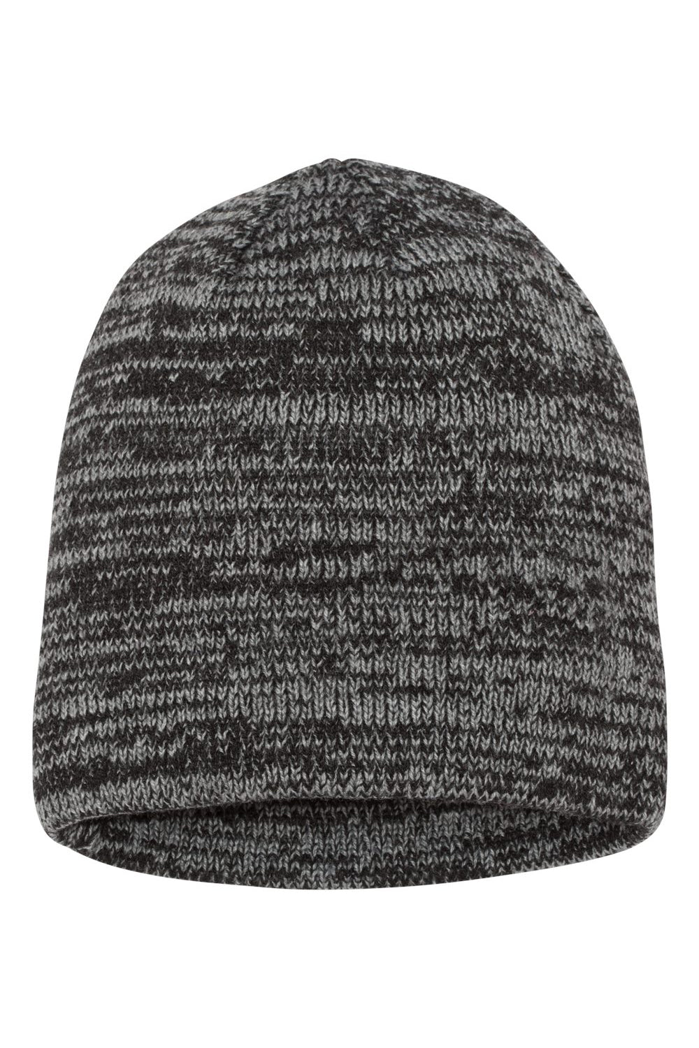 Sportsman SP03 Mens Marled Beanie Grey/Charcoal Grey Flat Front