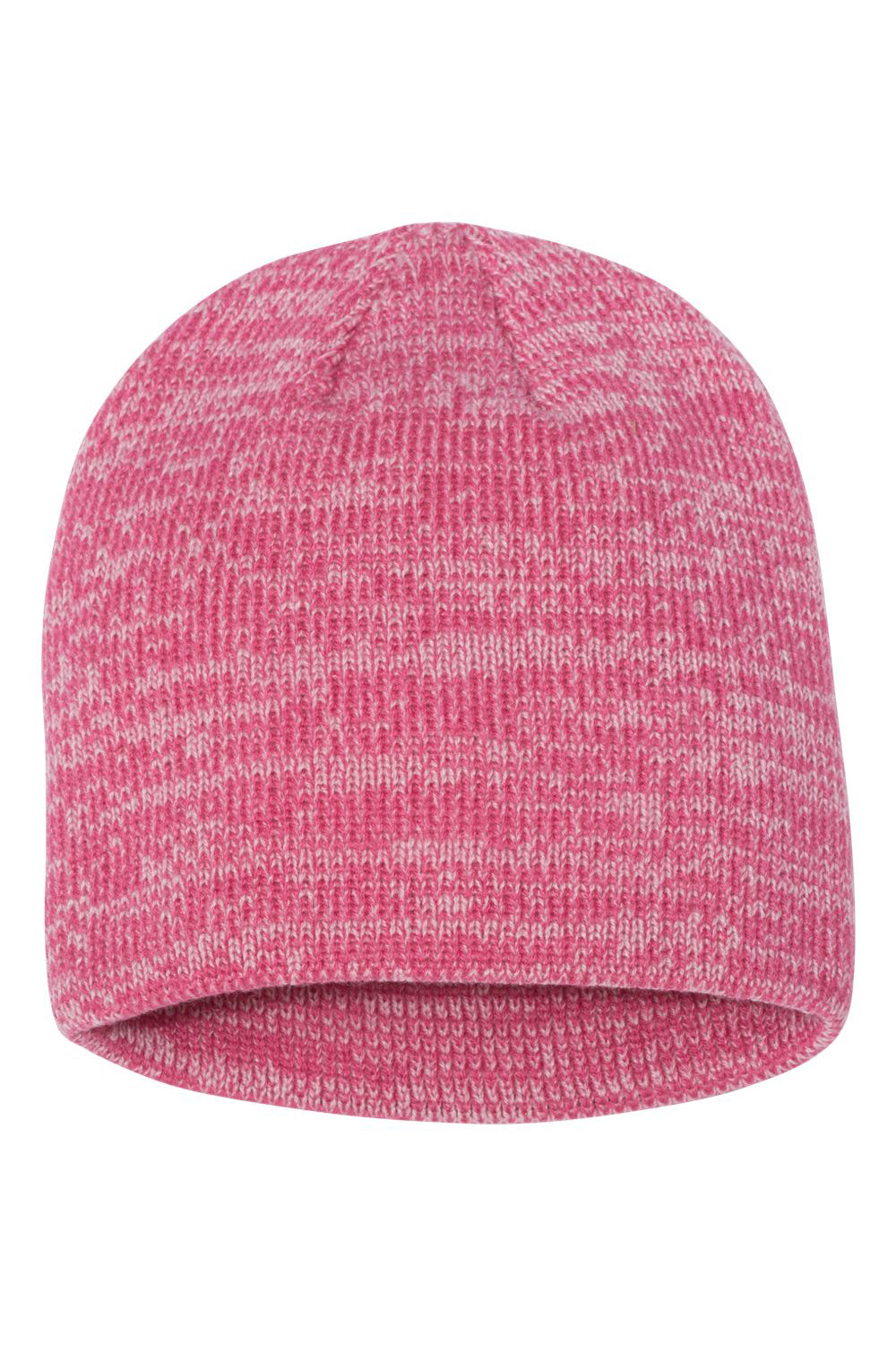 Sportsman SP03 Mens Marled Beanie Pink/Dark Pink Flat Front