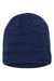 Sportsman SP03 Mens Marled Beanie Royal Blue/Navy Blue Flat Front