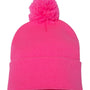 Sportsman Mens Pom-Pom Cuffed Beanie - Neon Pink - NEW