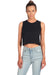 Next Level 5083 Womens Festival Cropped Tank Top Black Model Front