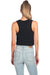 Next Level 5083 Womens Festival Cropped Tank Top Black Model Back