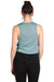 Next Level 5083 Womens Festival Cropped Tank Top Stonewashed Denim Blue Model Back