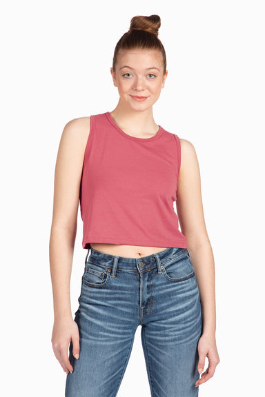 Next Level 5083 Womens Festival Cropped Tank Top Smoked Paprika Model Front