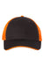 Valucap S102 Mens Sandwich Trucker Hat Charcoal Grey/Neon Orange Flat Front