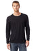 Alternative AA5100/5100BP/5100 Mens The Keeper Vintage Long Sleeve Crewneck T-Shirt Black Model Front