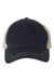 Richardson 111 Mens Garment Washed Trucker Hat Navy Blue/Khaki Flat Front