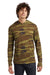 Alternative 5123 Mens Vintage Keeper Long Sleeve Hooded T-Shirt Hoodie Camo Model Front