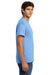 Hanes 5170 Mens EcoSmart Short Sleeve Crewneck T-Shirt Carolina Blue Model Side