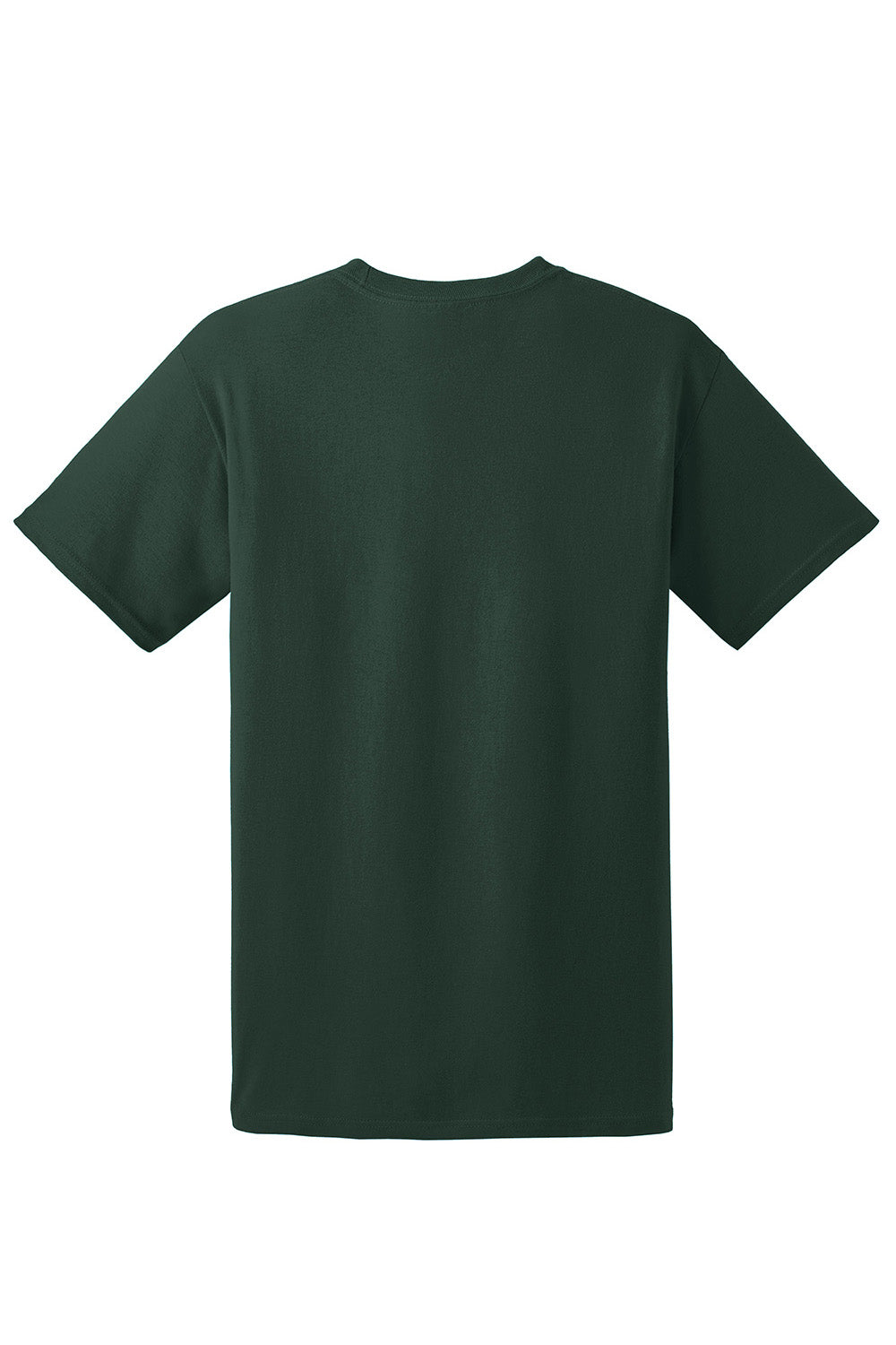 Hanes 5170 Mens EcoSmart Short Sleeve Crewneck T-Shirt Deep Forest Green Flat Back