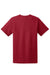 Hanes 5170 Mens EcoSmart Short Sleeve Crewneck T-Shirt Deep Red Flat Back