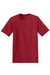 Hanes 5170 Mens EcoSmart Short Sleeve Crewneck T-Shirt Deep Red Flat Front