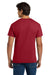 Hanes 5170 Mens EcoSmart Short Sleeve Crewneck T-Shirt Deep Red Model Back