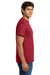 Hanes 5170 Mens EcoSmart Short Sleeve Crewneck T-Shirt Deep Red Model Side