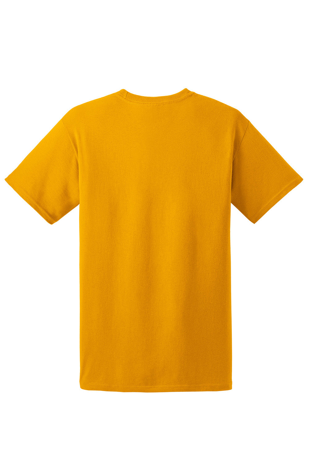 Hanes 5170 Mens EcoSmart Short Sleeve Crewneck T-Shirt Gold Flat Back