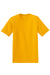 Hanes 5170 Mens EcoSmart Short Sleeve Crewneck T-Shirt Gold Flat Front