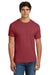 Hanes 5170 Mens EcoSmart Short Sleeve Crewneck T-Shirt Heather Red Model Front