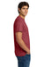 Hanes 5170 Mens EcoSmart Short Sleeve Crewneck T-Shirt Heather Red Model Side