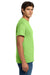 Hanes 5170 Mens EcoSmart Short Sleeve Crewneck T-Shirt Lime Green Model Side