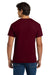 Hanes 5170 Mens EcoSmart Short Sleeve Crewneck T-Shirt Maroon Model Back