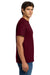 Hanes 5170 Mens EcoSmart Short Sleeve Crewneck T-Shirt Maroon Model Side