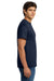 Hanes 5170 Mens EcoSmart Short Sleeve Crewneck T-Shirt Navy Blue Model Side