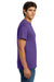 Hanes 5170 Mens EcoSmart Short Sleeve Crewneck T-Shirt Purple Model Side