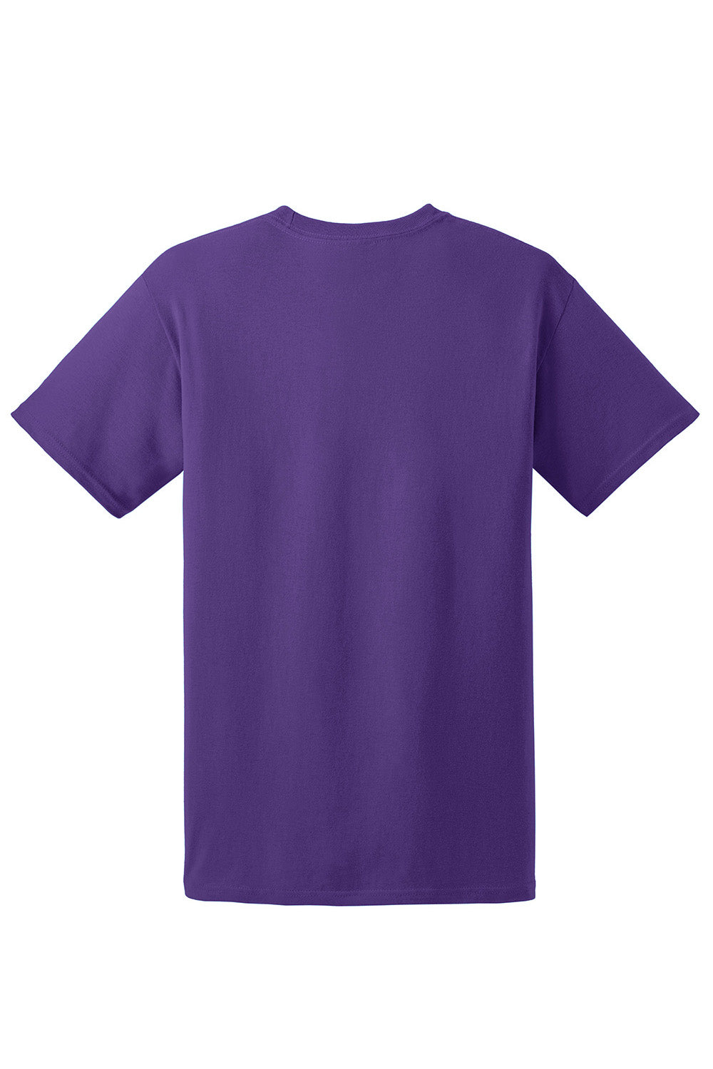 Hanes 5170 Mens EcoSmart Short Sleeve Crewneck T-Shirt Purple Flat Back