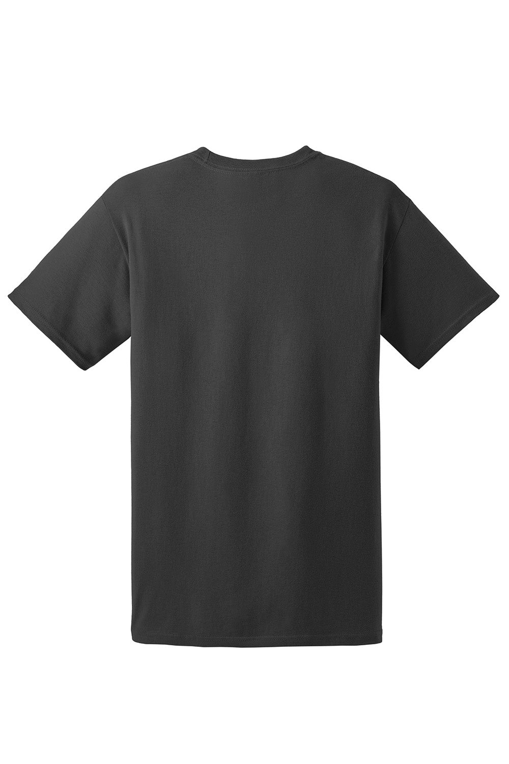 Hanes 5170 Mens EcoSmart Short Sleeve Crewneck T-Shirt Smoke Grey Flat Back