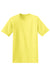 Hanes 5170 Mens EcoSmart Short Sleeve Crewneck T-Shirt Yellow Flat Front