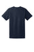 Hanes 5170 Mens EcoSmart Short Sleeve Crewneck T-Shirt Heather Navy Blue Flat Back